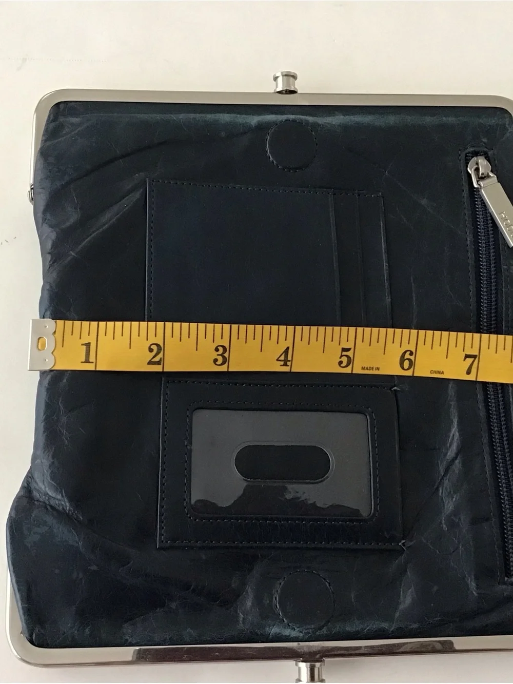 HOBO Lauren Clutch Leather Wallet Forest Green W/clasp & Magnetic Closure